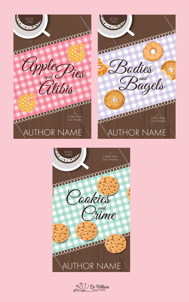 Premade Coffee Shop Cozy Mystery Cover Bundle (Set of Three/Trilogy)