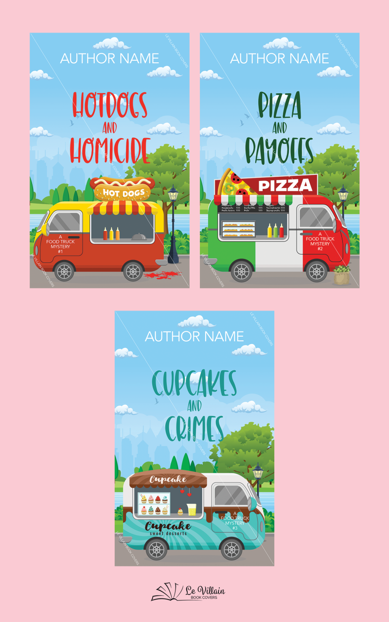 Premade Food Truck Cozy Mystery Cover Bundle (Set of Three/Trilogy)
