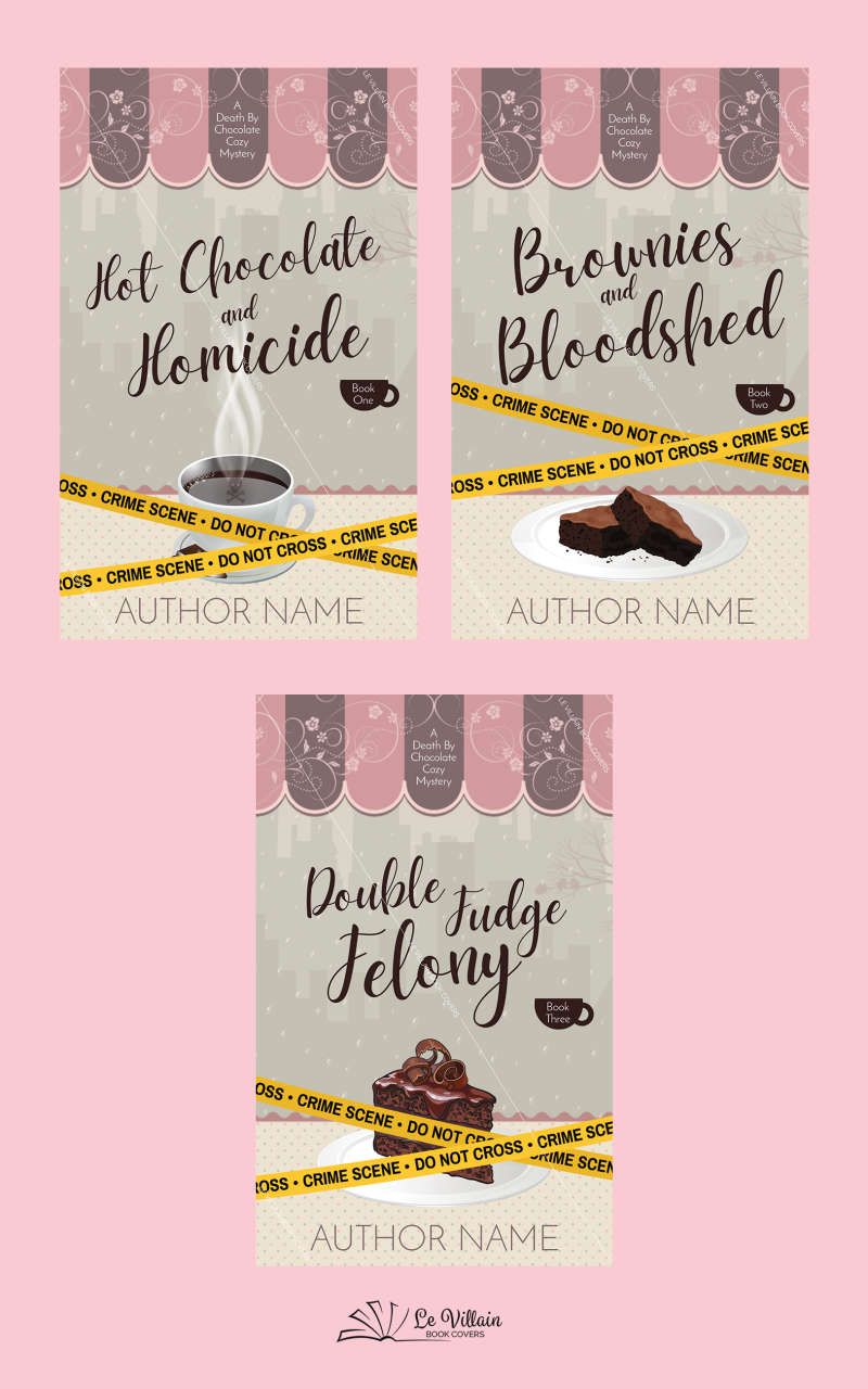 Premade Death by Chocolate Cozy Mystery Cover Bundle (Set of Three/Trilogy)