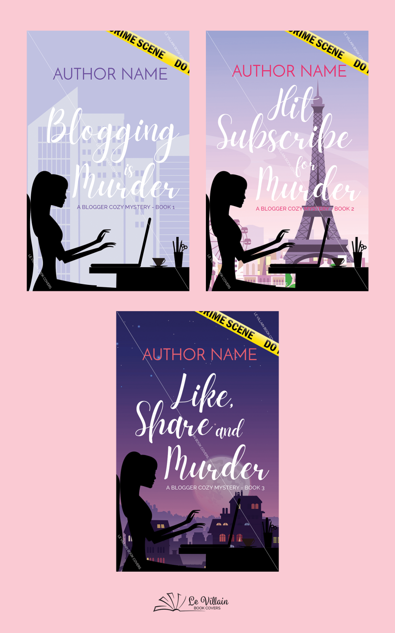 Premade Travel Blogger Cozy Mystery Cover Bundle (Set of Three/Trilogy)