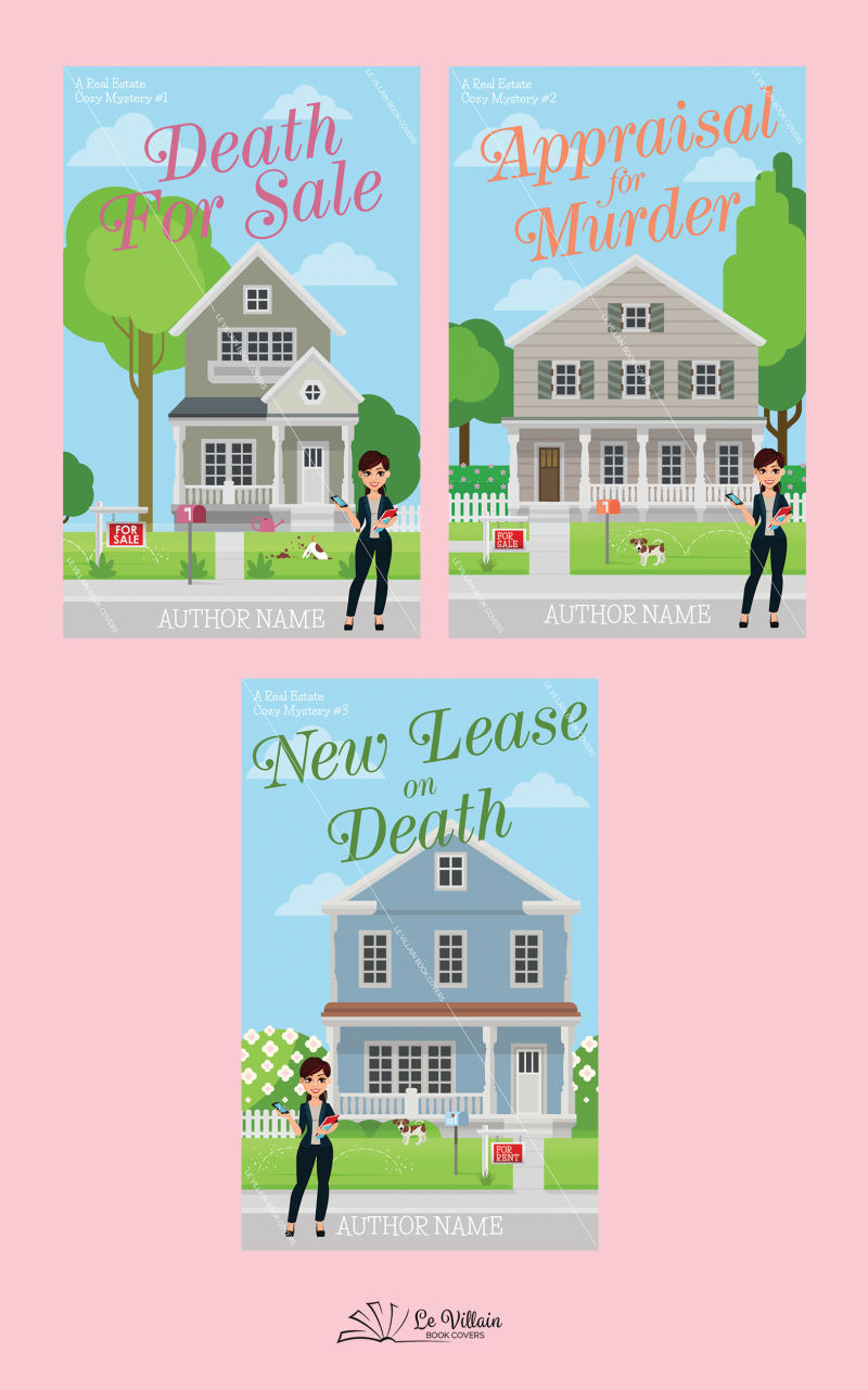 Premade Death For Sale Cozy Mystery Cover Bundle