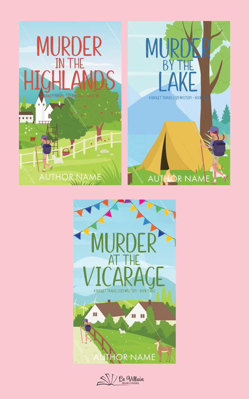 Premade Backpacker Cozy Mystery Cover Bundle