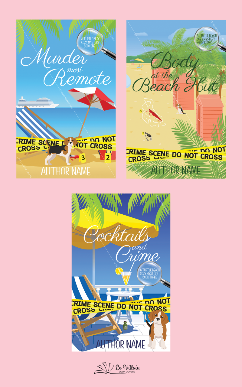 Premade Beachside Cozy Mystery Cover Bundle (Set of Three/Trilogy)